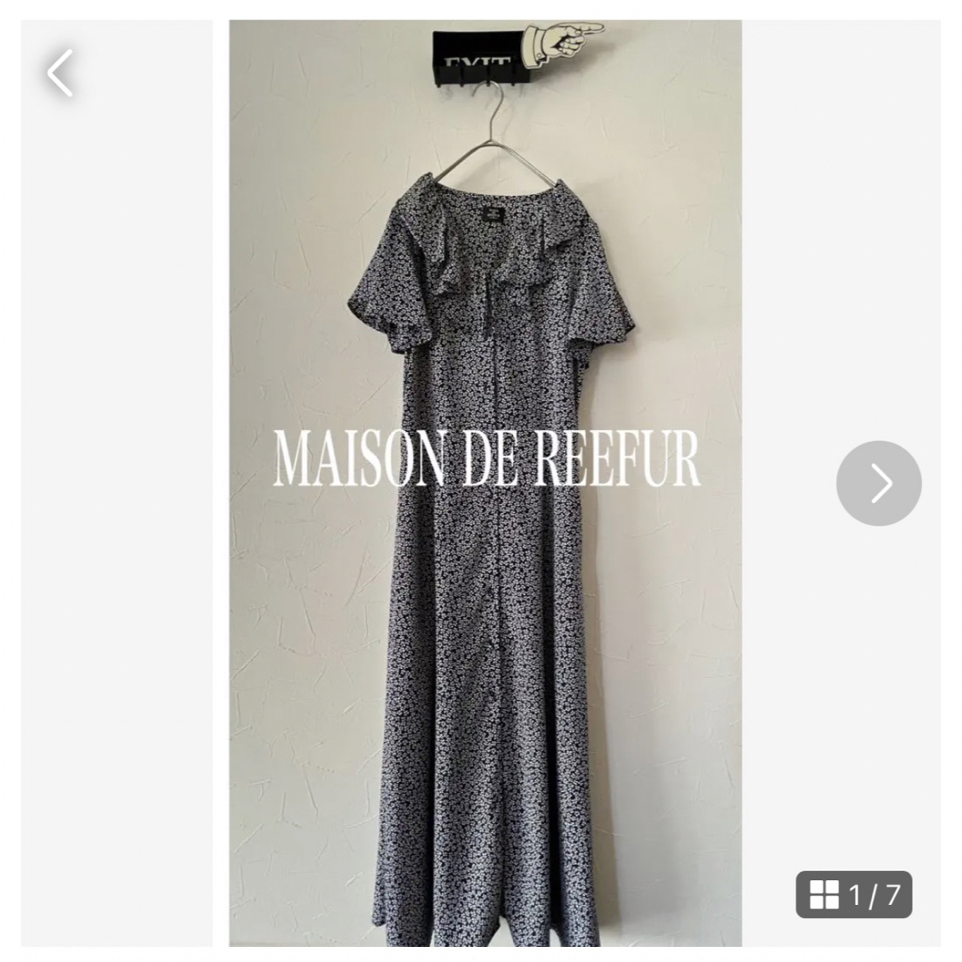 完売品希少　MAISON DE REEFUR 2way花柄ガウンワンピース　38