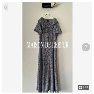 メゾンドリーファー(Maison de Reefur)の完売品希少　MAISON DE REEFUR 2way花柄ガウンワンピース　38(ロングワンピース/マキシワンピース)