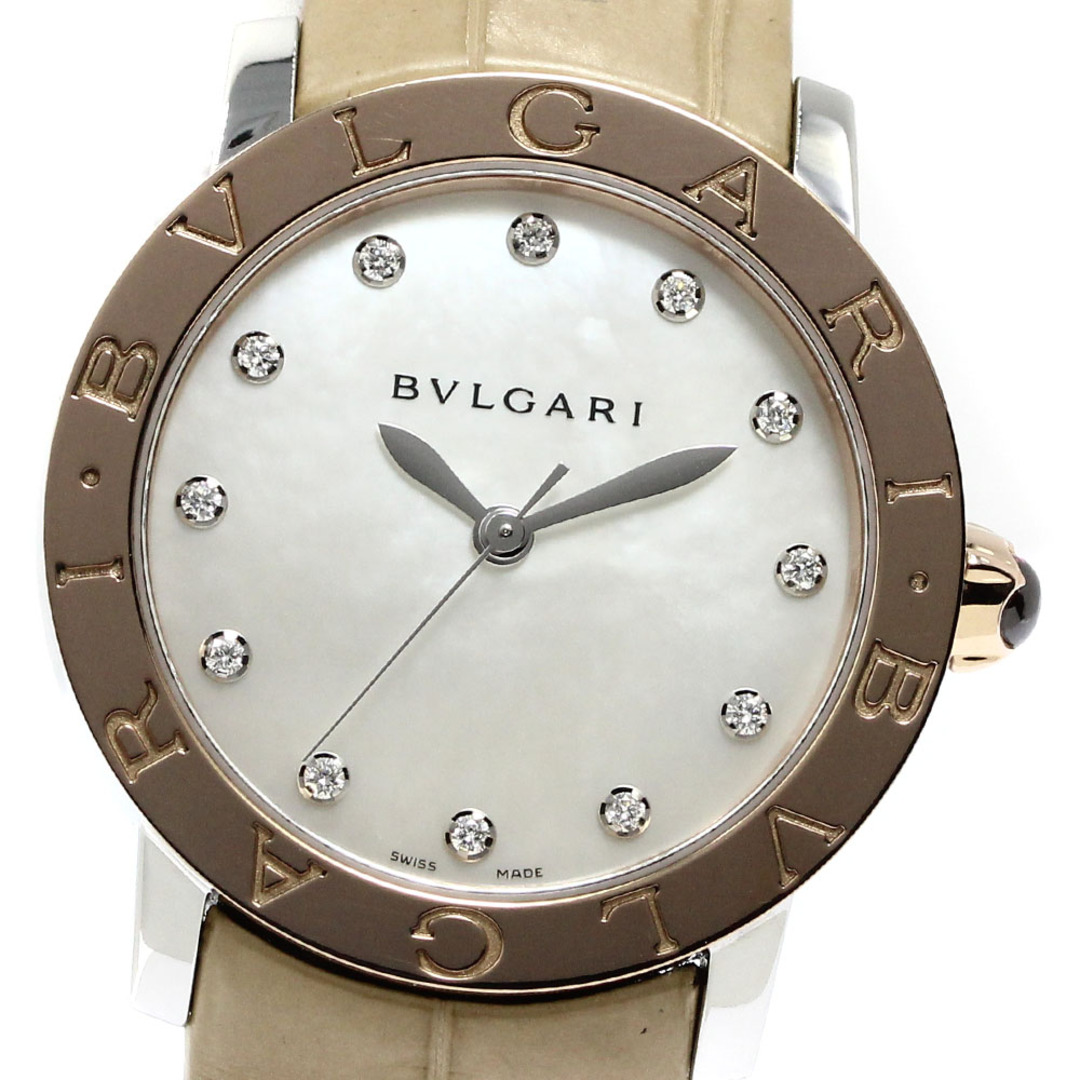 ブルガリ BVLGARI BBLP33SG ブルガリブルガリ 12Pダイヤ PGベゼル 自動巻き ボーイズ 内箱・保証書付き_769971