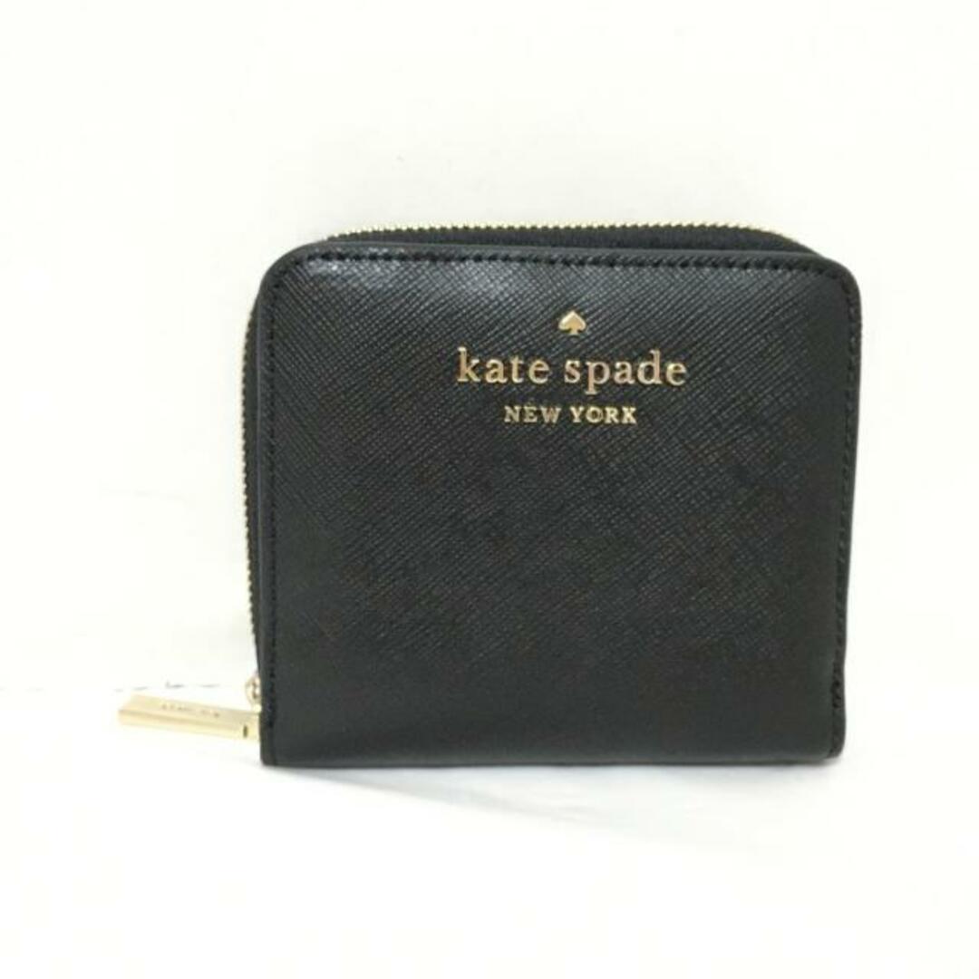 kate spade new york - ケイトスペード 2つ折り財布美品 - 黒の通販 by 
