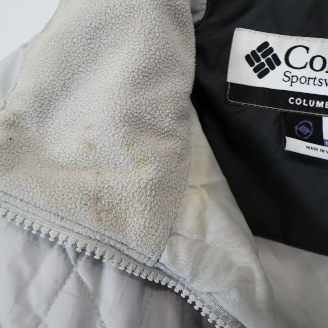 Columbia コロンビア マウンテンパーカー 刺繍  アウトドア アウター ワンポイントロゴ ホワイト (レディース L)   O6248