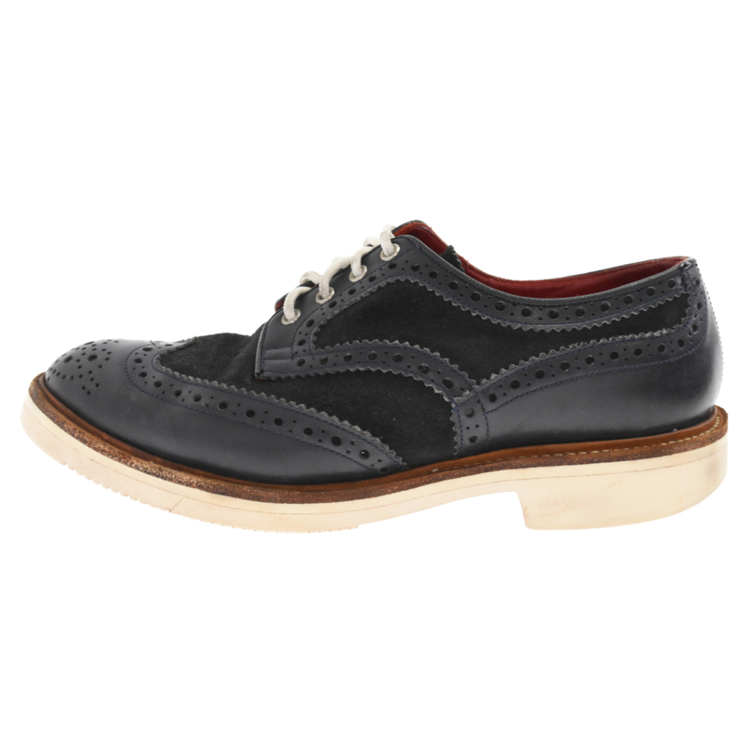 Tricker's トリッカーズ ウイングチップドレスシューズ レザー スエードローカットブーツ ネイビー 900933 M6973 UK8.5/26cm