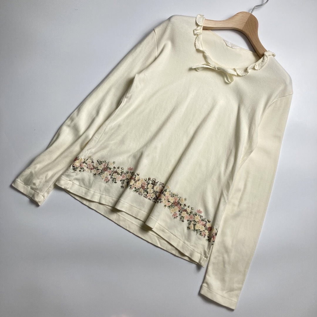 【美品】PINK HOUSE ピンクハウス 花柄 Tシャツ L