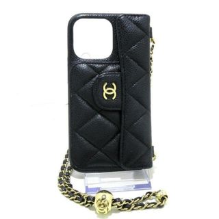 CHANEL - シャネル 携帯電話ケース マトラッセ 黒の通販 by ブラン