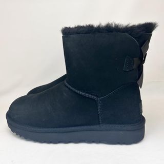 新品 UGG ブーツ MINI BAILEY BOW Ⅱ ブラック 24.0cm