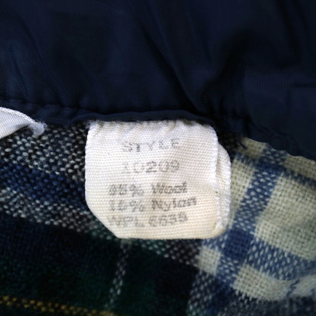 WOOLRICH(ウールリッチ)の60～70年代 WOOLRICH ウールリッチ ウール 長袖シャツ アメカジ フラップポケット マドラスチェック グリーン (メンズ M) 中古 古着 O2108 メンズのトップス(シャツ)の商品写真