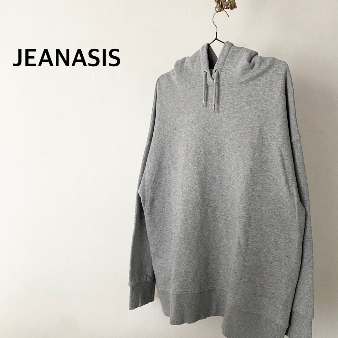 JEANASIS(ジーナシス)のJEANASIS ジーナシス　シンプル　プルオーバー　パーカー　グレー レディースのトップス(パーカー)の商品写真