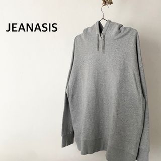 ジーナシス(JEANASIS)のJEANASIS ジーナシス　シンプル　プルオーバー　パーカー　グレー(パーカー)