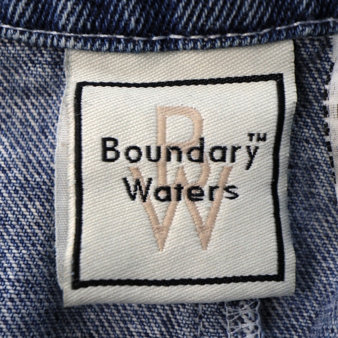 Boundary Waters デニムジャケット 大きいサイズ ミドル丈 ライトブルー (メンズ XL)   O2128