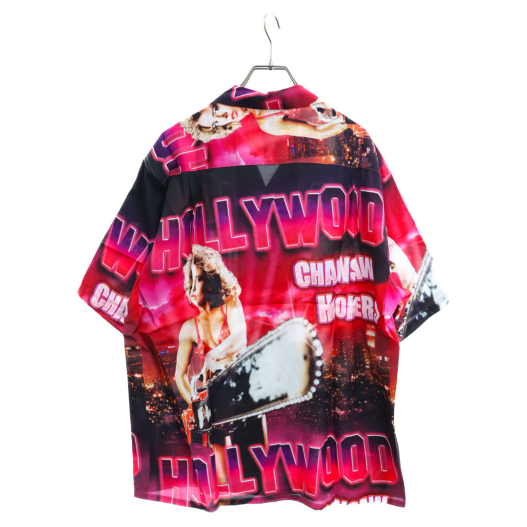 WACKO MARIA(ワコマリア)のWACKO MARIA ワコマリア 23SS HOLLYWOOD CHAINSAW HOOKERS S/S HAWAIIAN SHIRT TYPE-1 女切り裂き狂団 チェーンソークィーン ハワイアン総柄半袖シャツ HCH-WM-HI01 ピンク メンズのトップス(シャツ)の商品写真