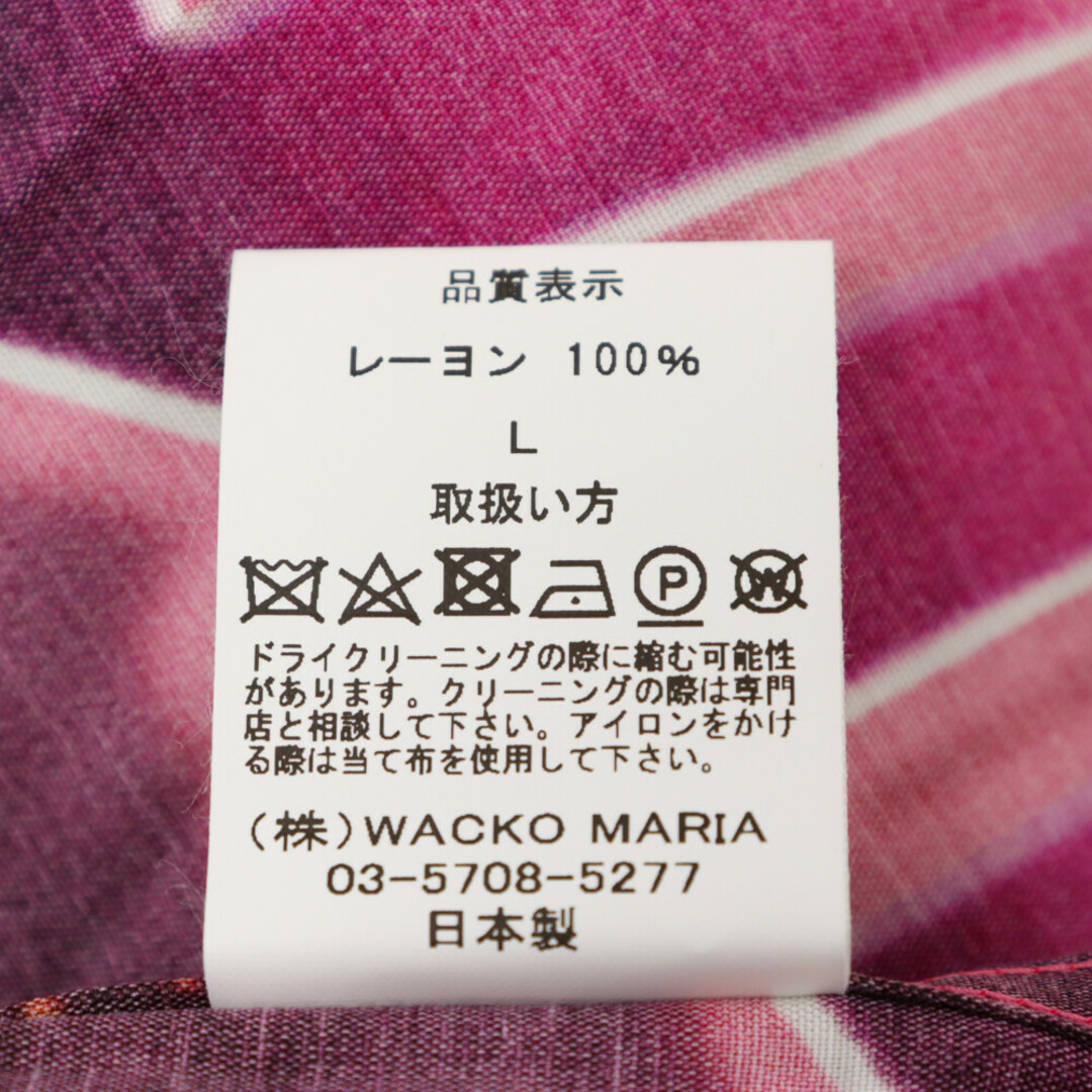 WACKO MARIA(ワコマリア)のWACKO MARIA ワコマリア 23SS HOLLYWOOD CHAINSAW HOOKERS S/S HAWAIIAN SHIRT TYPE-1 女切り裂き狂団 チェーンソークィーン ハワイアン総柄半袖シャツ HCH-WM-HI01 ピンク メンズのトップス(シャツ)の商品写真