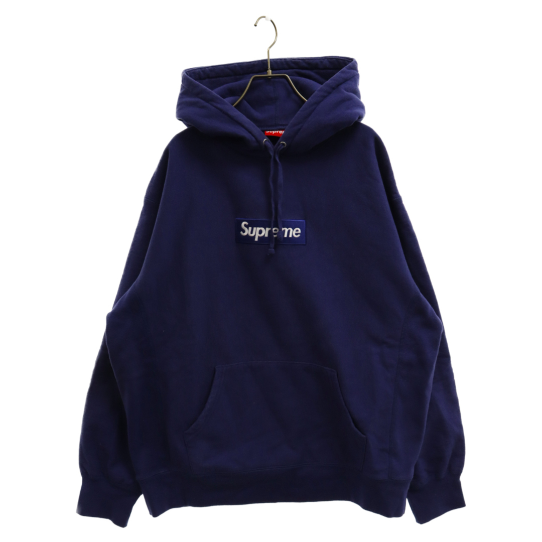 SUPREME シュプリーム 21AW Box Logo Hooded Sweatshirt ボックスロゴプルオーバースウェットパーカー ネイビー