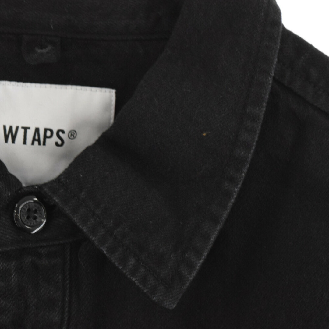 WTAPS ダブルタップス 23SS WCPO LS COTTON DENIM デニムロングスリーブシャツ 長袖 ブラック 231WVDT-SHM01