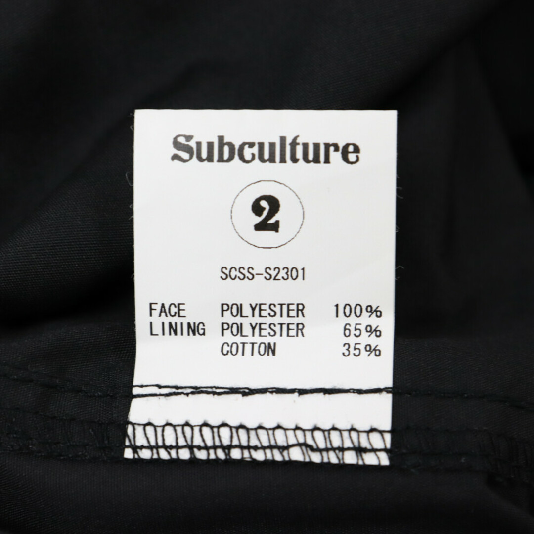 SUBCULTURE サブカルチャー SC NYLON SURF SHORTS ワッペン付き サーフ ナイロンショーツ ショートパンツ ブラック  SCSS-S2301