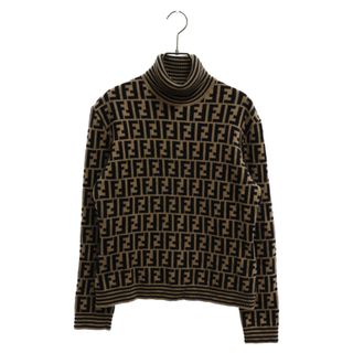 FENDI 19AW ニット セーター タートルネック 42 L ベージュ 緑