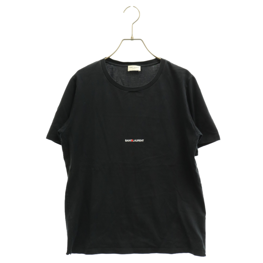 50センチ肩幅SAINT LAURENT PARIS サンローランパリ クラシックロゴプリント クルーネック半袖Tシャツ 464572 ブラック レディース