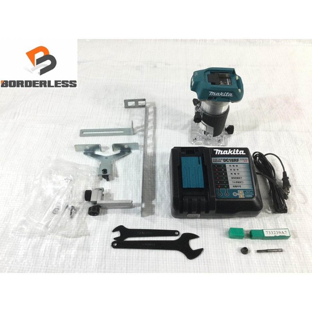 ☆美品☆makita マキタ 18V 充電式トリマー RT50D 充電器(DC18RF) 付属品付 コードレス ルーター 木材加工 トリミング 78973自動車/バイク