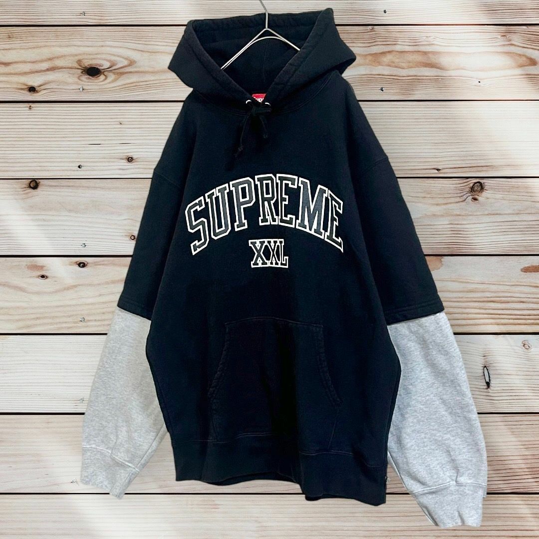 値下げしました】Supreme パーカー ブラック オンライン完売商品 - www