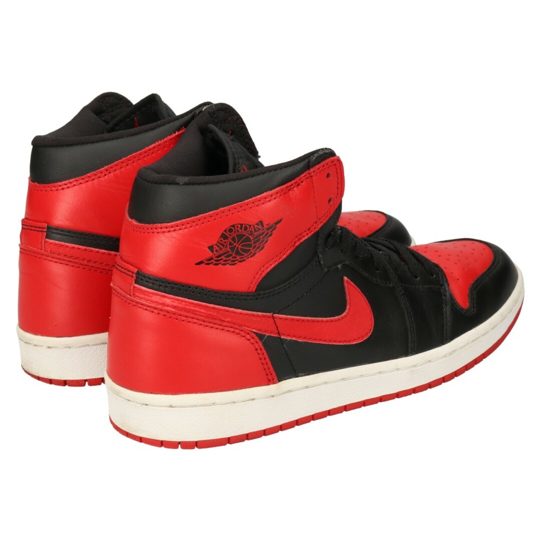 NIKE ナイキ 【観賞用】2001年製 AIR JORDAN 1 RETRO HIGH BRED 136066-061 エアジョーダン1レトロ ブレッドハイカットスニーカーシューズ US9.5/27.5cm ブラック/レッド295センチワイズ