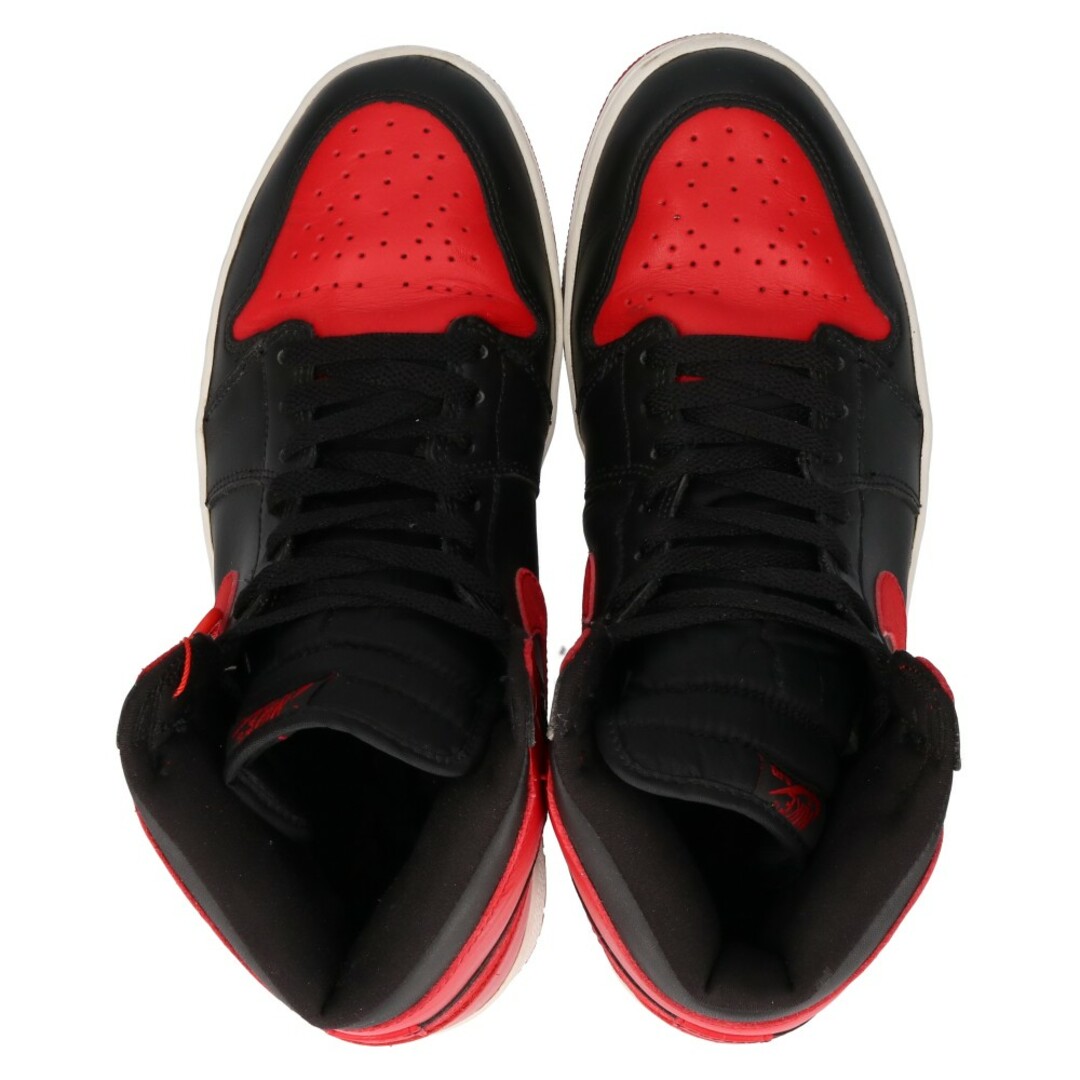 NIKE ナイキ 【観賞用】2001年製 AIR JORDAN 1 RETRO HIGH BRED 136066-061 エアジョーダン1レトロ ブレッドハイカットスニーカーシューズ US9.5/27.5cm ブラック/レッド295センチワイズ