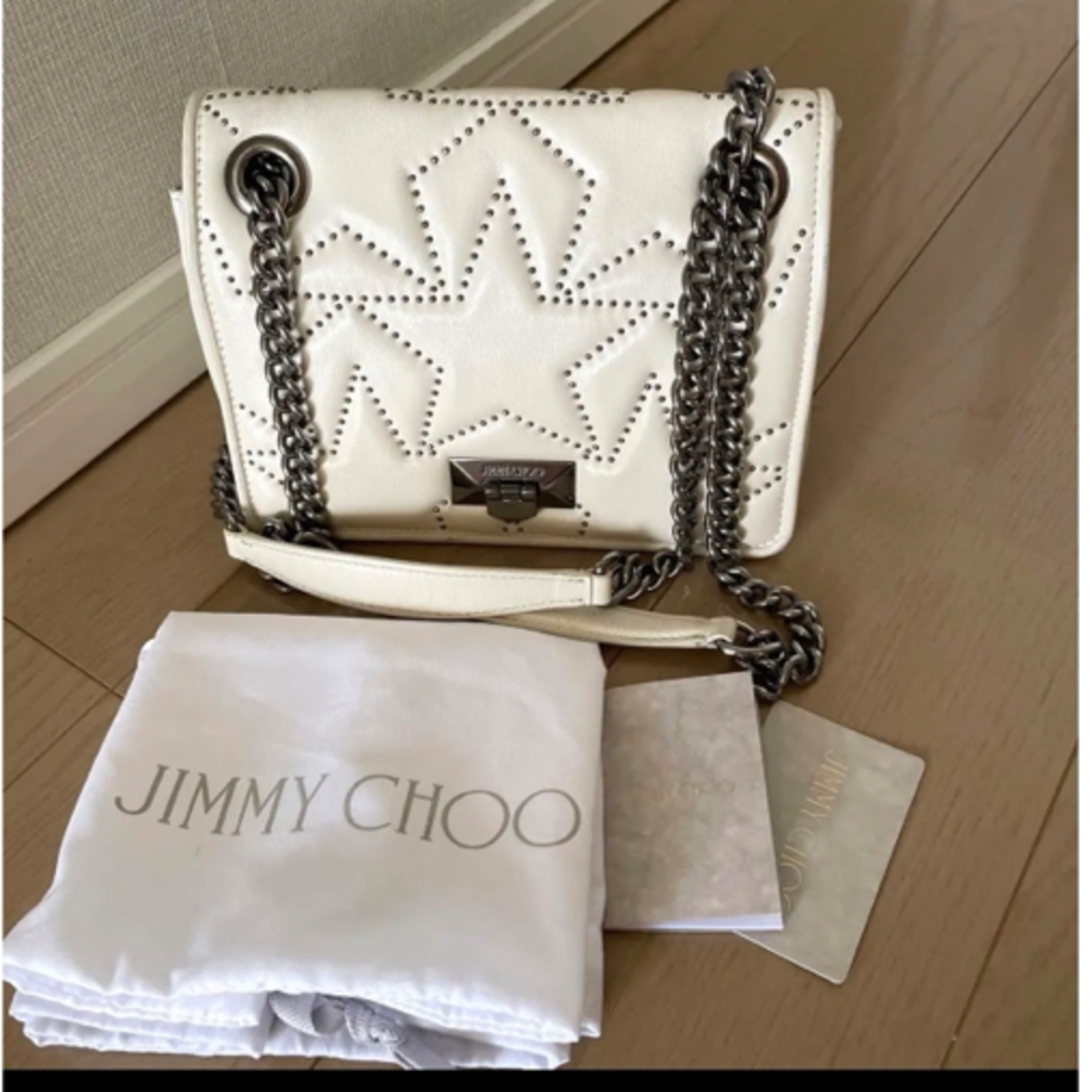 美品 JIMMY CHOO ジミーチュウ イタリア製 チェーンショルダーバッグ