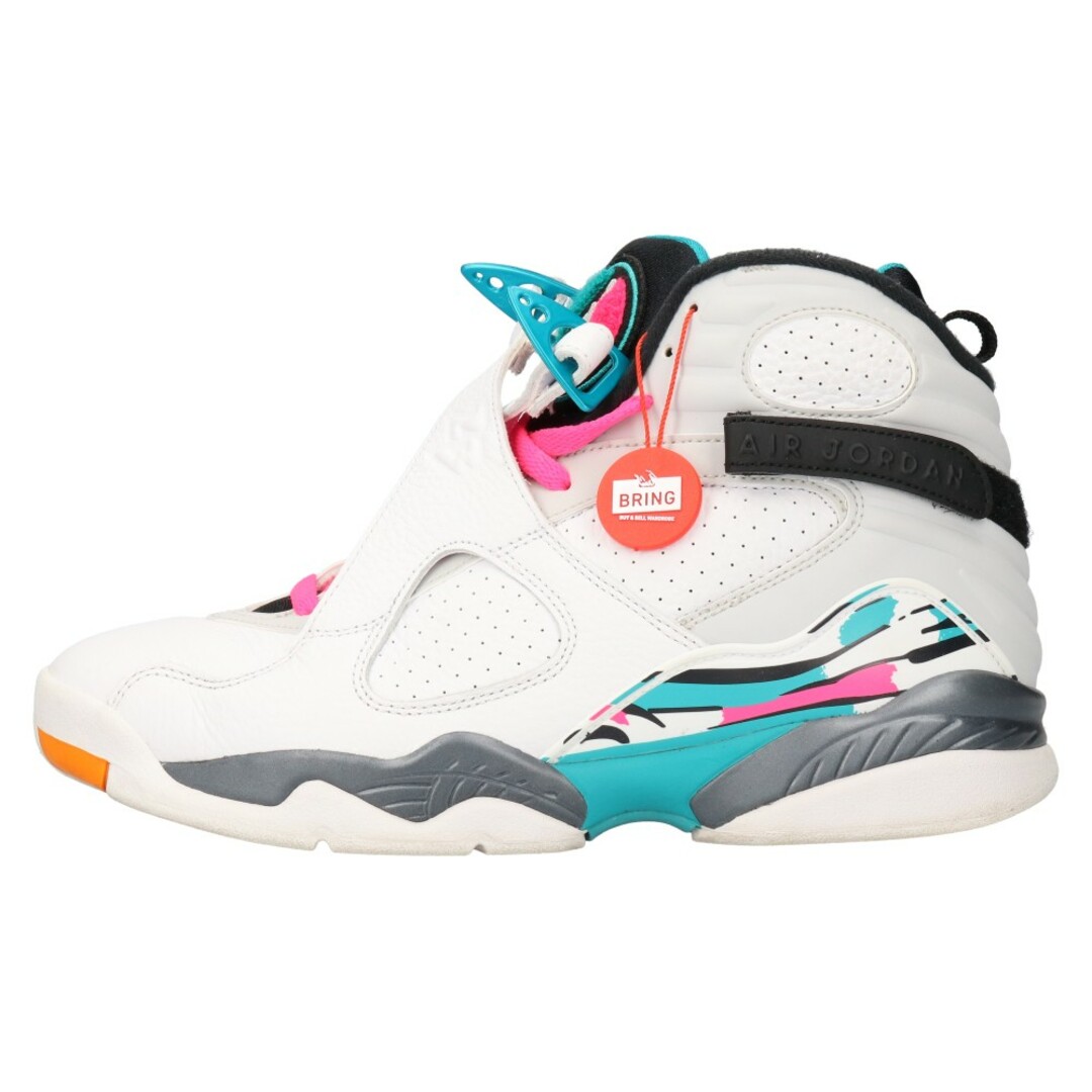 NIKE ナイキ AIR JORDAN 8 RETRO SOUTH BEACH 305381-113 エアジョーダン8 レトロ サウスビーチ ハイカットスニーカー US9.5/27.5cm ホワイトのサムネイル