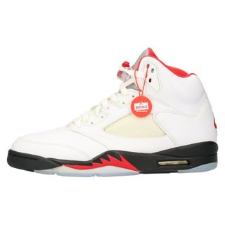 ナイキ(NIKE)のNIKE ナイキ AIR JORDAN5 RETRO FIRE RED エアジョーダン5 レトロ ハイカットスニーカー ファイアレッド ホワイト/レッド DA1911-102 US11(スニーカー)