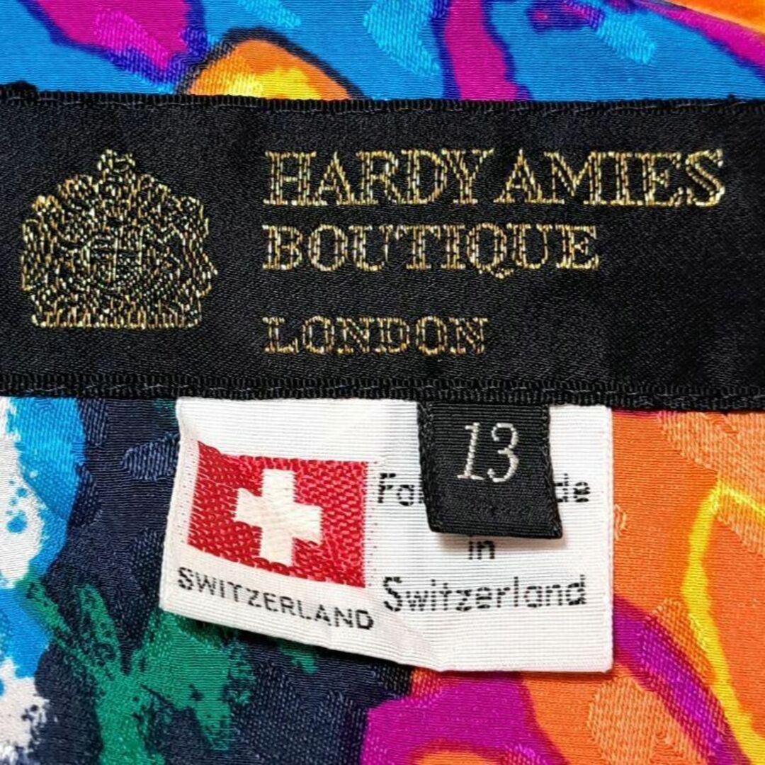 HARDY AMIES(ハーディエイミス)の英国王室御用達ブランド ハーディエイミス シルク ジャケット スイス製生地 XL レディースのジャケット/アウター(テーラードジャケット)の商品写真