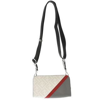 フェンディ(FENDI)のFENDI フェンディ CROSS BODY SHOULDER BAG FF 7M0346 クロスボディ FFロゴ ショルダーバッグ ウォレット グレー/ホワイト(ショルダーバッグ)