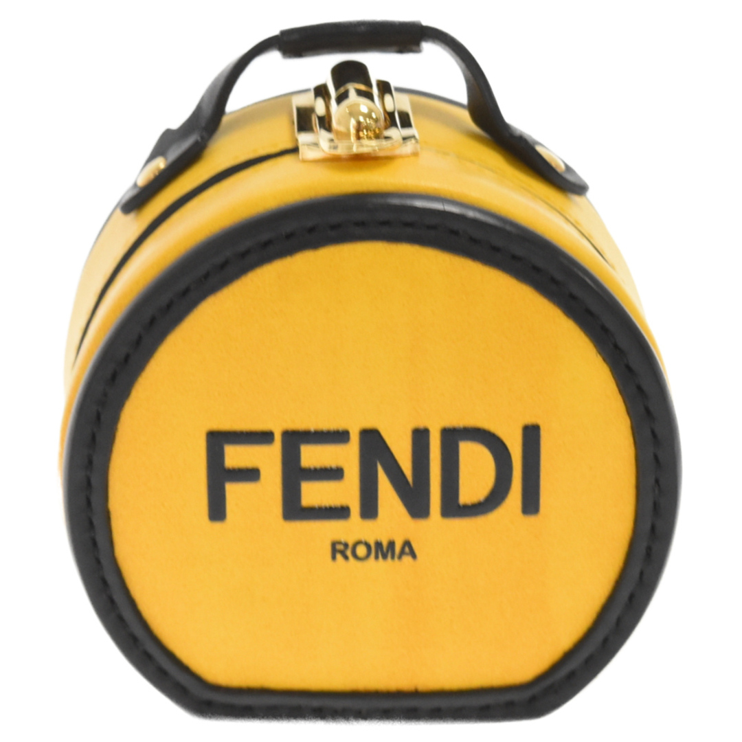 FENDI フェンディ コインケース ボックスチャームキーホルダー ブラック/イエロー 7AS029AGLSF1F1G