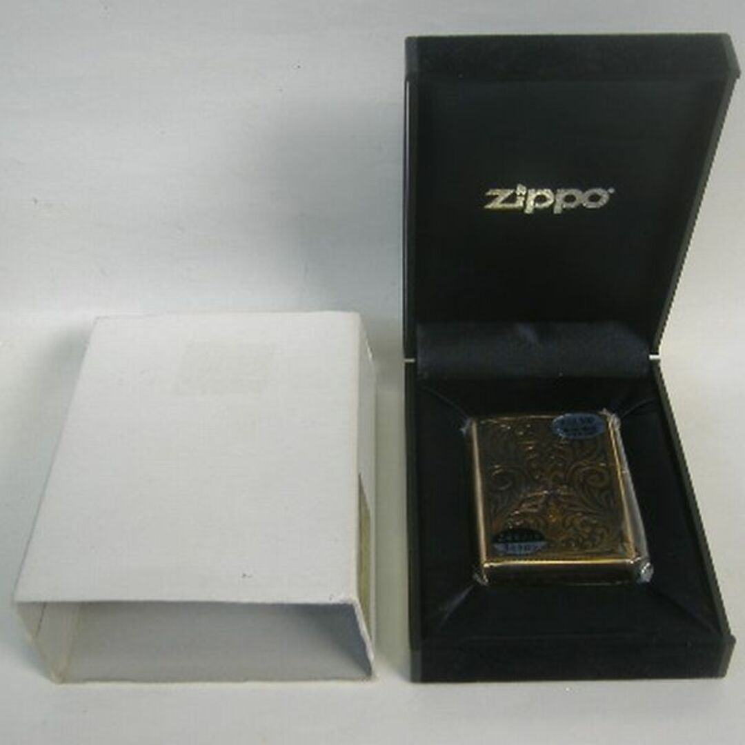 【未使用】Zippo（ジッポー） 両面加工 24金メッキいぶし 3ミクロン