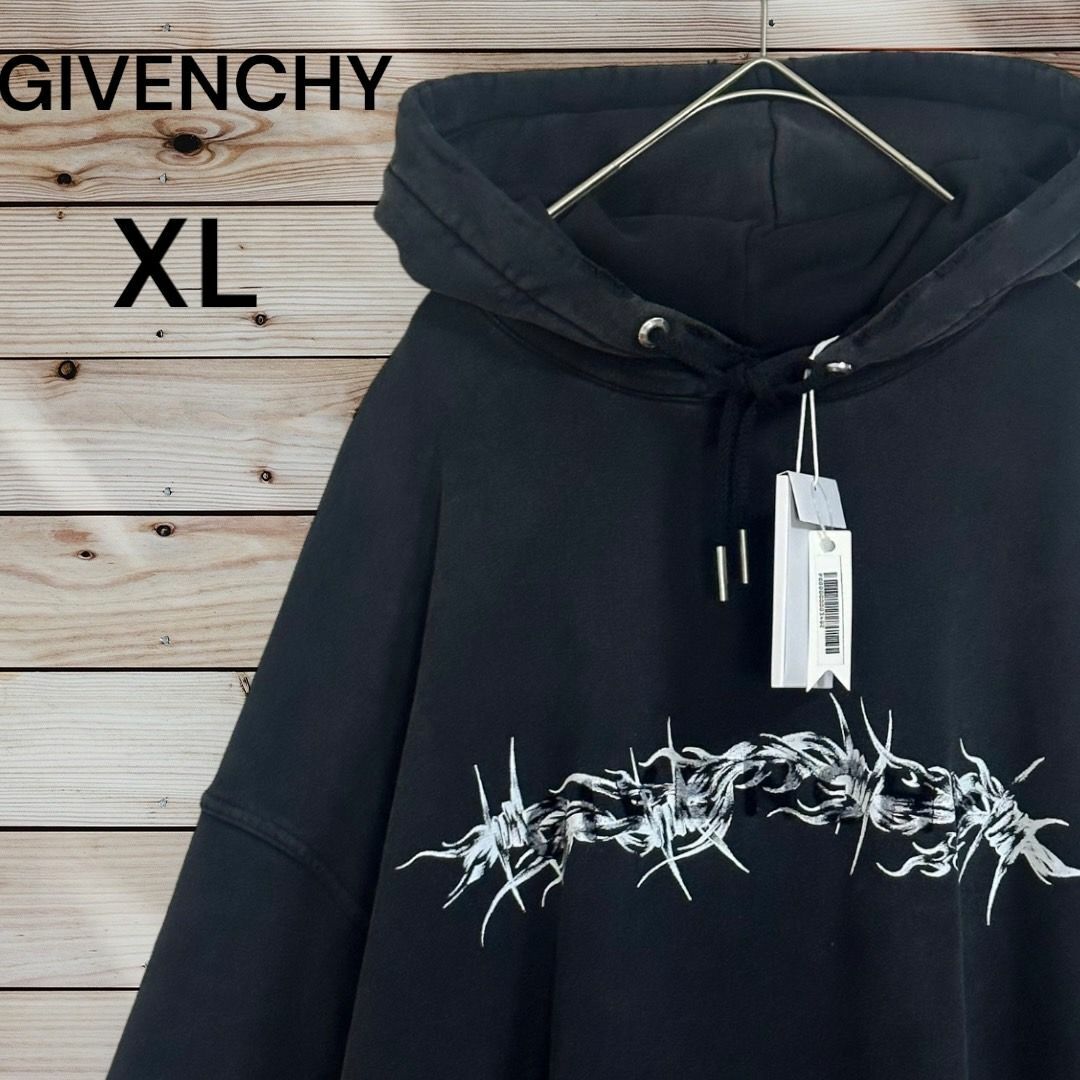 GIVENCHYヴィンテージ加工プリントパーカー　正規品