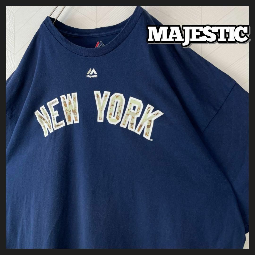 Majestic(マジェスティック)のニューヨーク ヤンキース Tシャツ 半袖 デジタルカモ オーバーサイズ US古着 メンズのトップス(Tシャツ/カットソー(半袖/袖なし))の商品写真