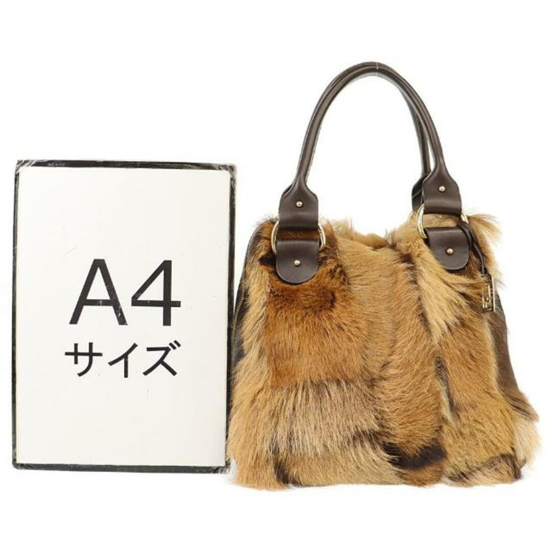 フェンディ ハンドバッグ ファー  ブラウン系 レザー FENDI  | ブランド 手持ち レディース 鞄 バック ファッション カバン ABランク 7