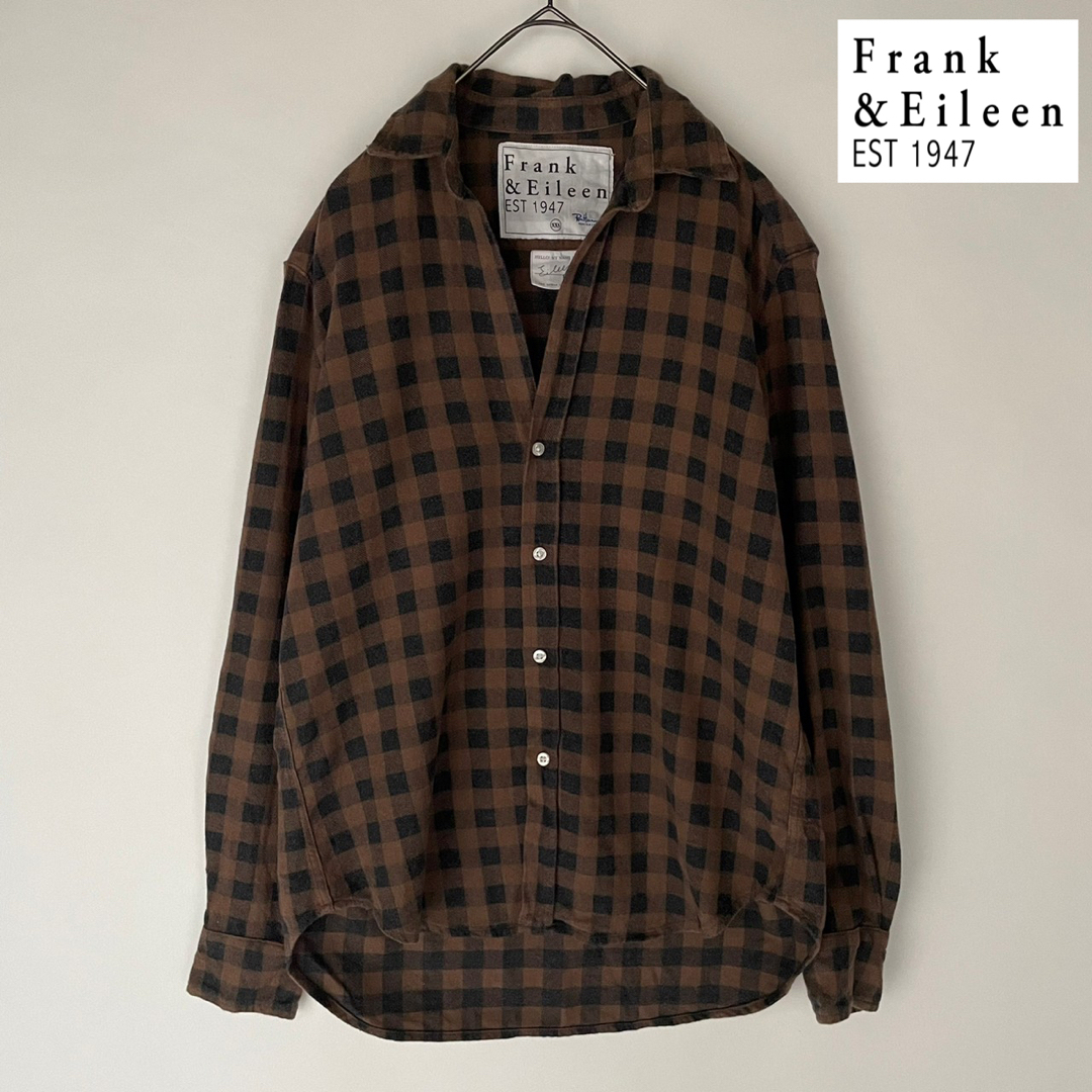 Frank u0026 Eileen フランクアンドアイリーン チェックシャツ ブラウンのサムネイル