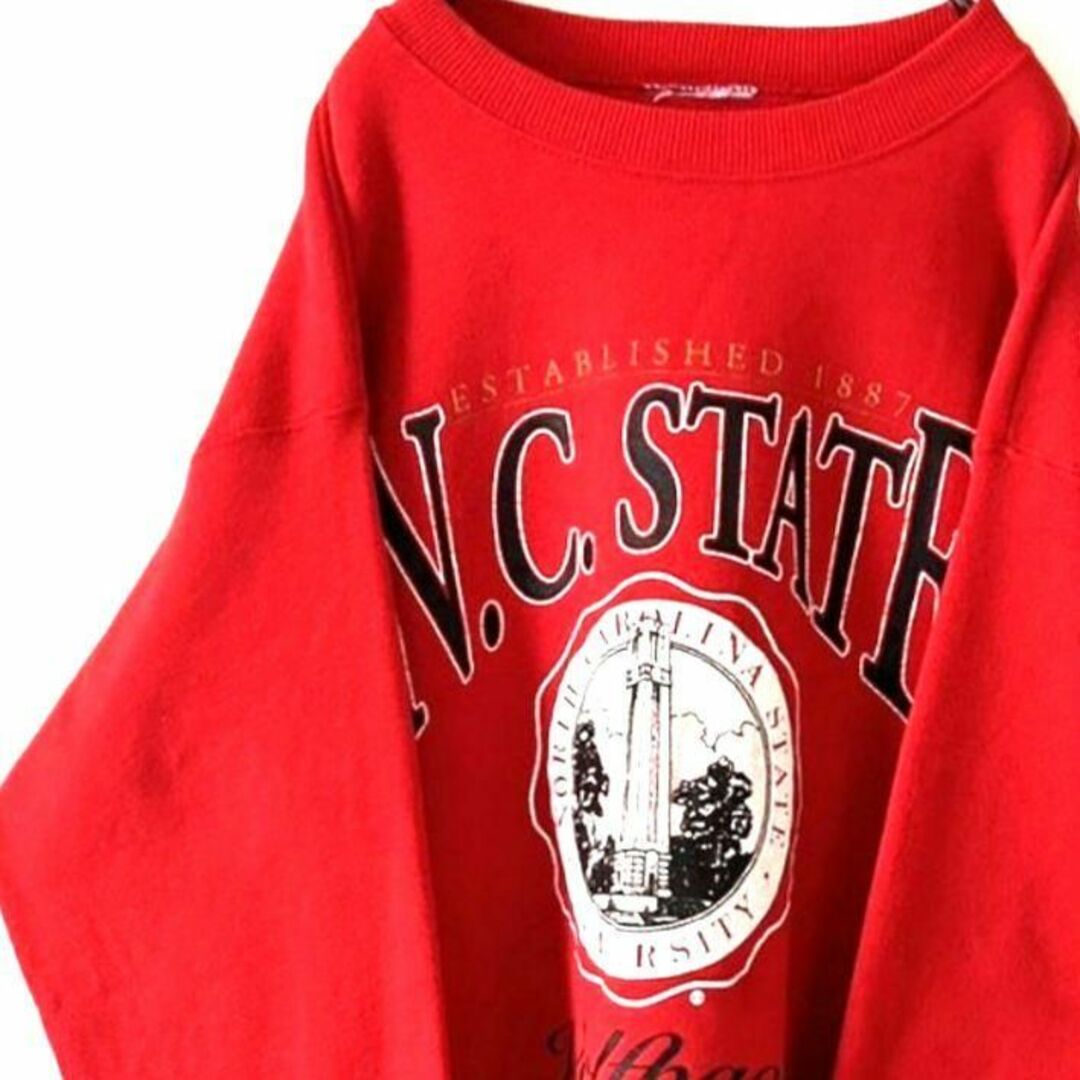 N.C.STATE ノースキャロライナ 大学 カレッジスウェット レッド赤