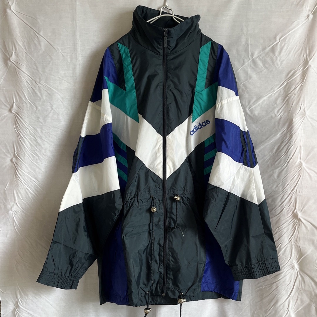 adidas(アディダス)のAdidas 銀タグ　国旗タグ　90S ナイロンジャケット　US L メンズのジャケット/アウター(ナイロンジャケット)の商品写真