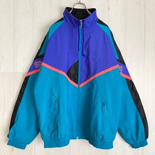 【希少】ルコック 90s ナイロンジャケット  好配色 アースカラー 一点物