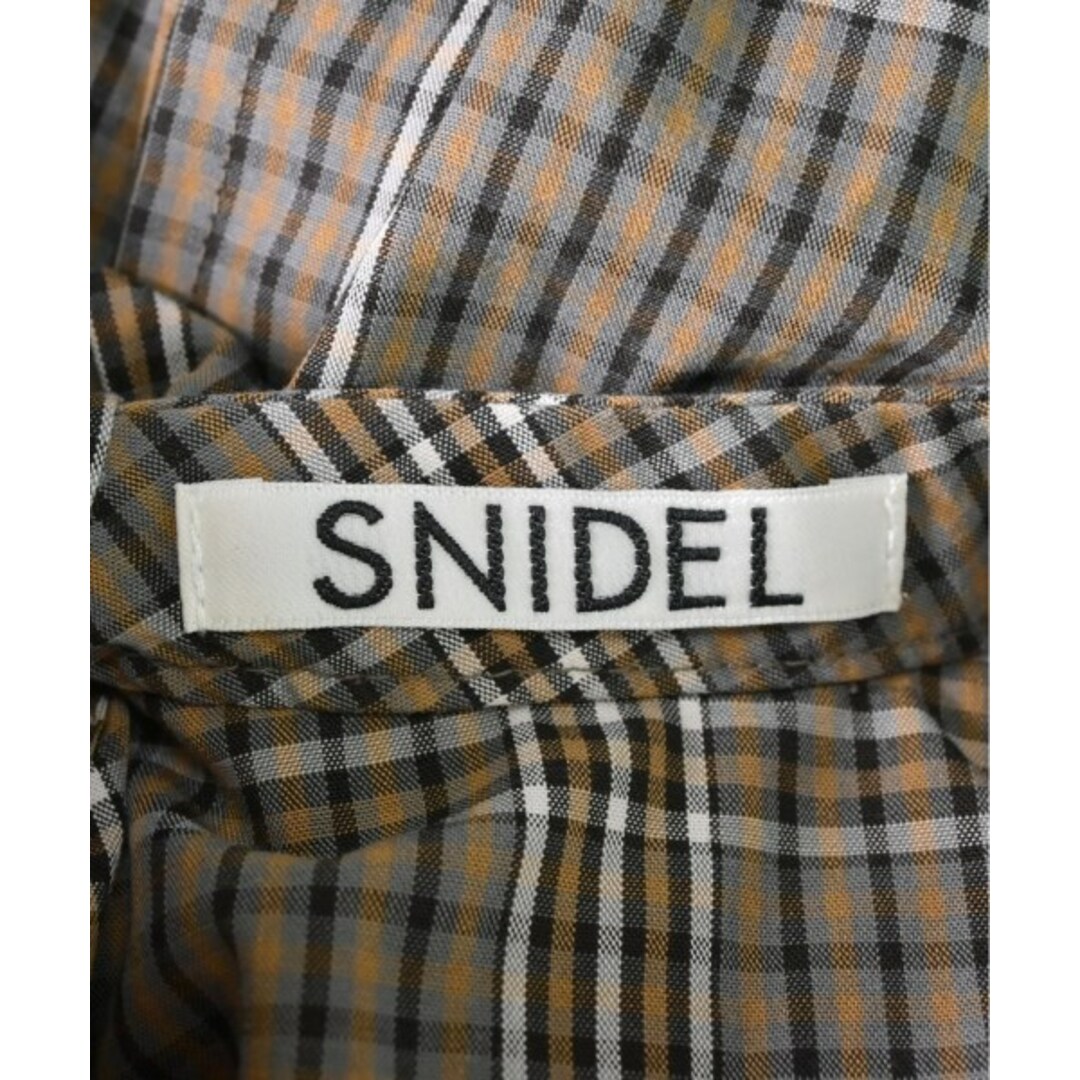 SNIDEL(スナイデル)のSNIDEL スナイデル ワンピース F 茶x白等(チェック) 【古着】【中古】 レディースのワンピース(ひざ丈ワンピース)の商品写真