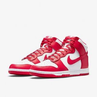 ナイキ(NIKE)のNIKE DUNK HI RETRO Championship Red 28cm(スニーカー)