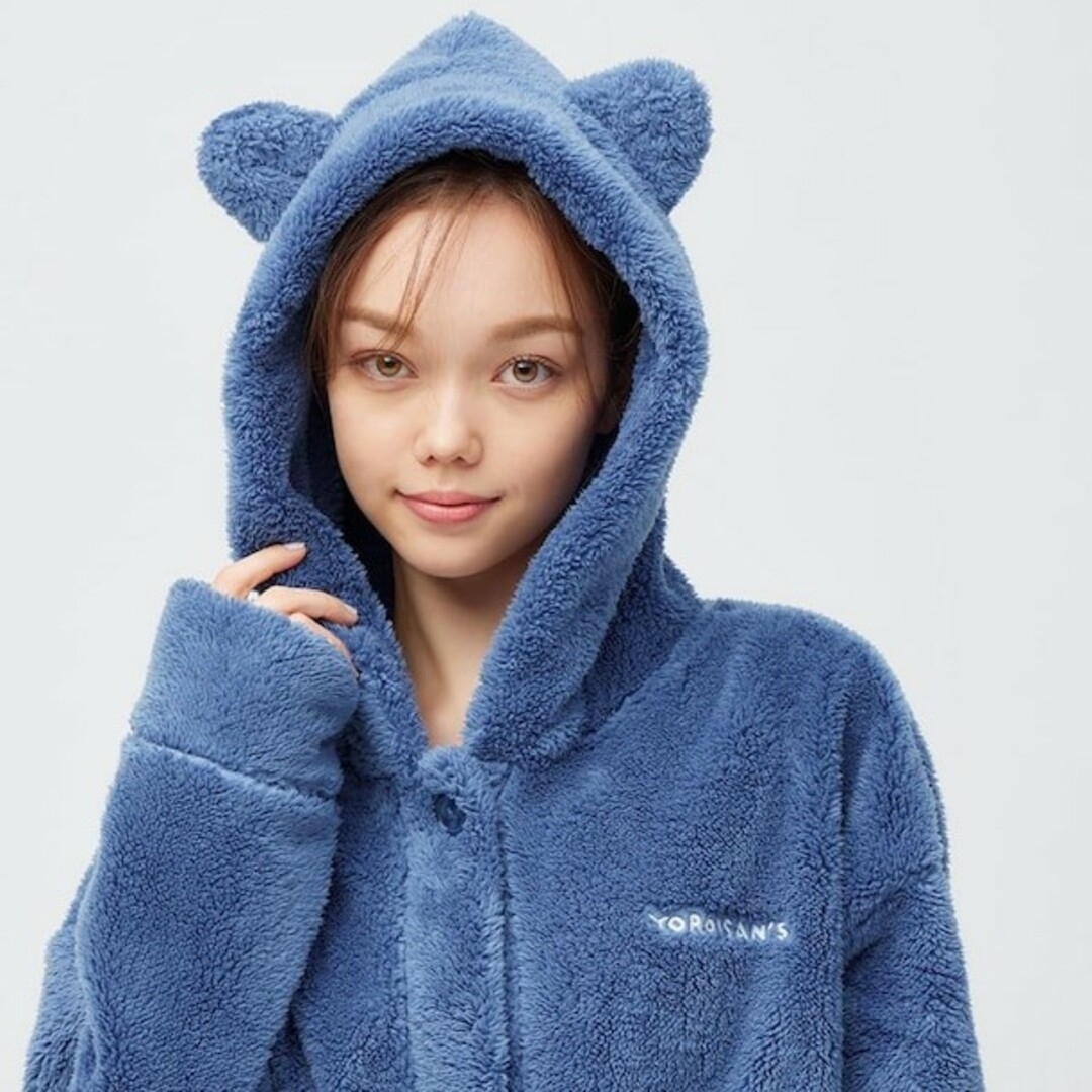 GU - ちいかわ ハチワレ マシュマロフィールラウンジパーカの GU - ちいかわ ハチワレ マシュマロフィールラウンジパーカの