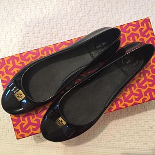 トリーバーチ(Tory Burch)のトリーバーチ 黒 レインシューズ(バレエシューズ)