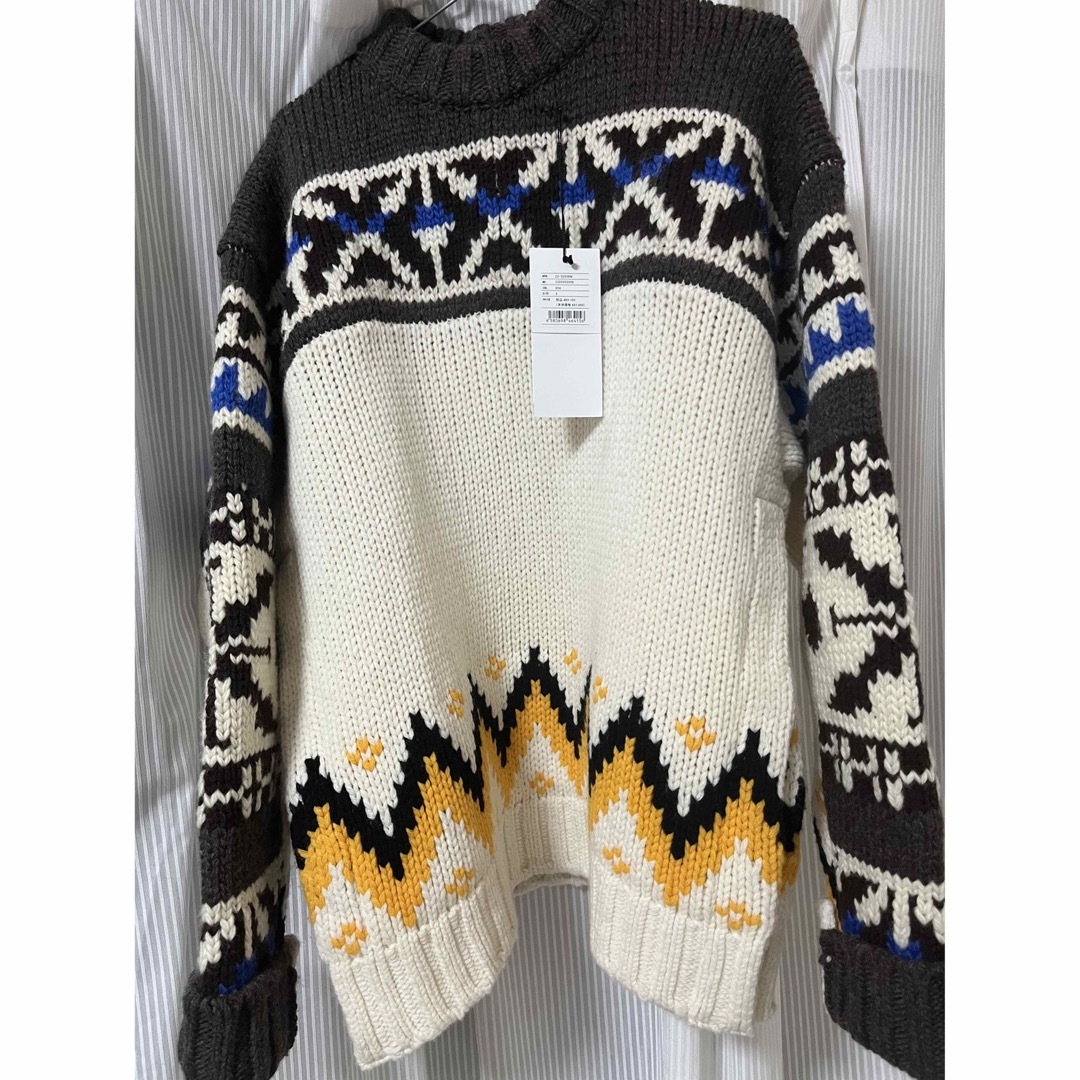 sacai nordic knit pullover