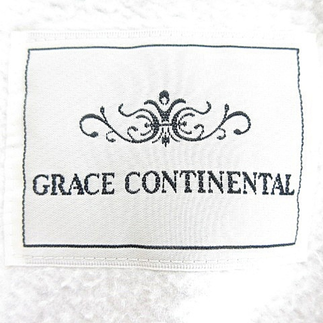 GRACE CONTINENTAL(グレースコンチネンタル)のグレースコンチネンタル カーディガン 羽織 フード 裏起毛 ファー 36 グレー レディースのトップス(カーディガン)の商品写真