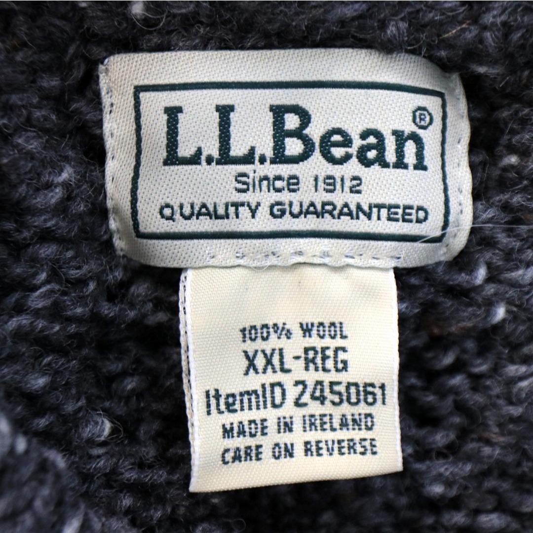 L.L.Bean エルエルビーン 3Dセーター アウトドア 無地 クルーネック グレー (メンズ XXL)   O2141