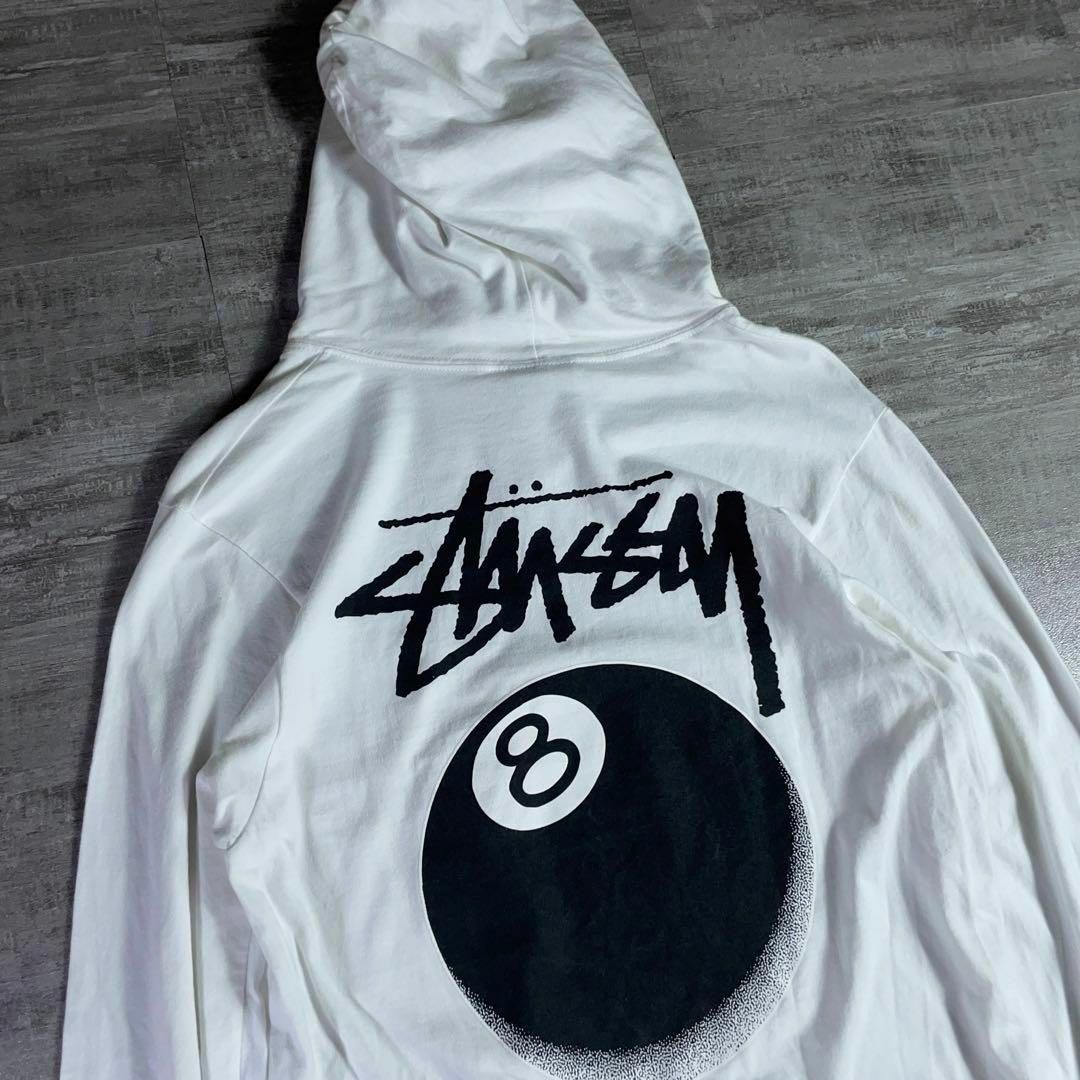 STUSSY ステューシー   フードパーカー　白トップス