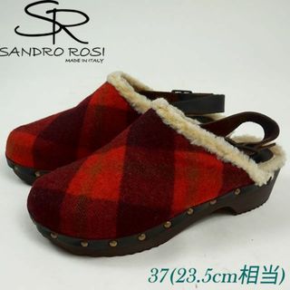 SANDRO ROSI サボサンダル チェック レッド系 4805742(サンダル)