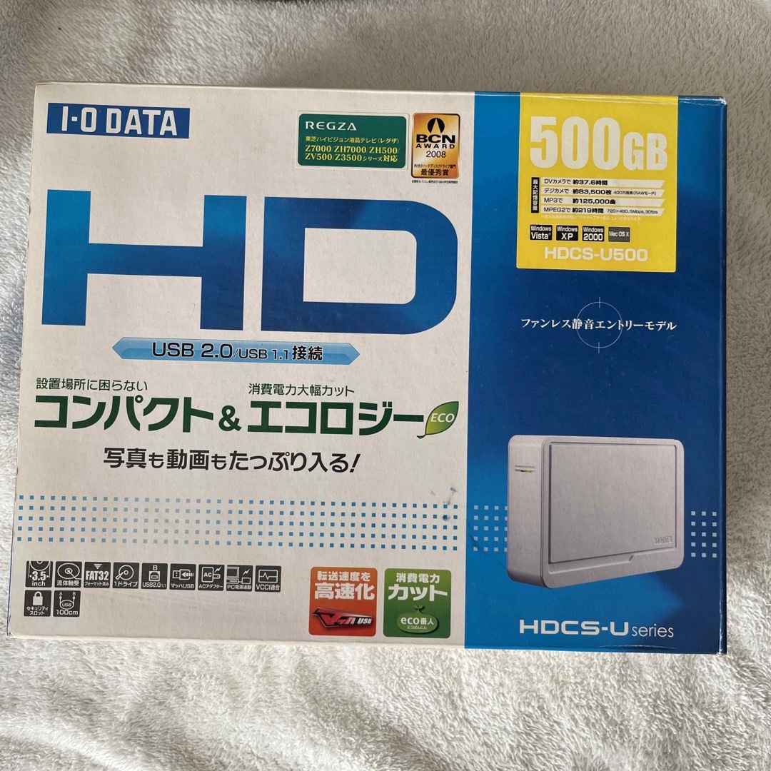 I・O DATA 外付ハードディスク HDCS-U500