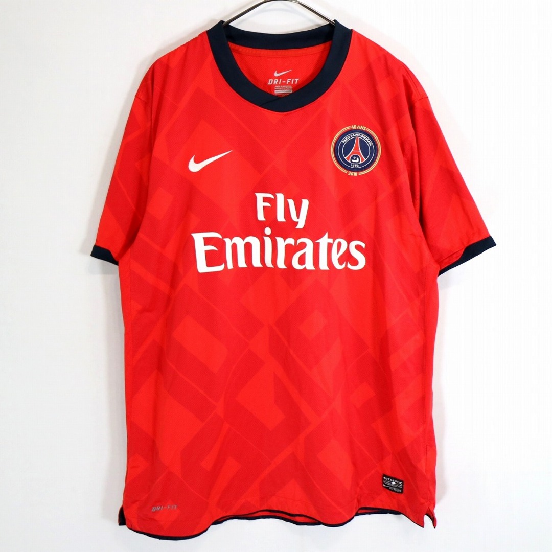 NIKE ナイキ パリサンジェルマン 半袖Ｔシャツ サッカー プロチーム ユニフォーム レッド (メンズ XL)   O2194