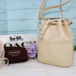 新品 コーチ COACH ショルダーバッグ 柔らかなクリーム系ホワイト色♡-